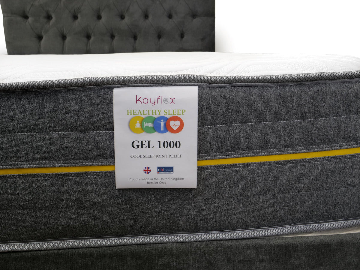 Gel 1000 Joint Relief Mattress, Gel 1000 label close-up