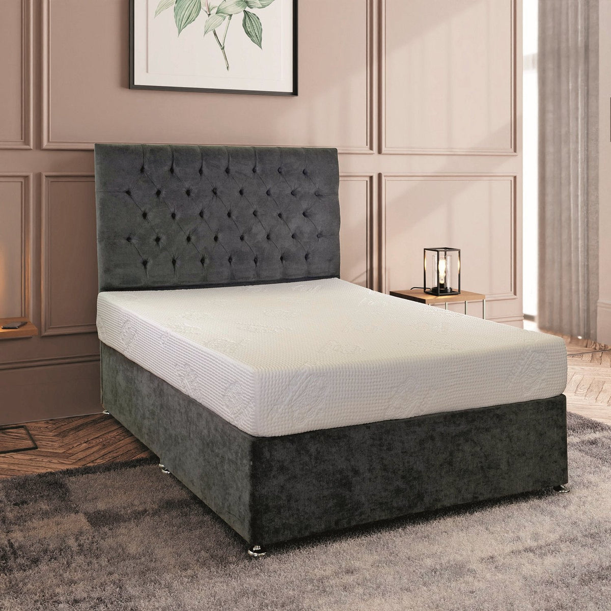 Crown Foam Mattress, in a bedroom setting