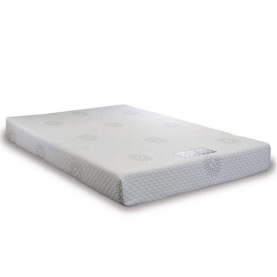 Silver Memory Foam Mattress, on a white background