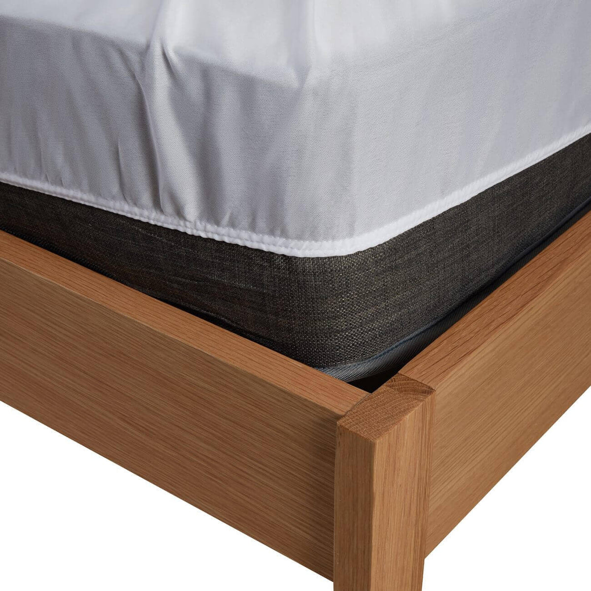 Panda bamboo mattress protector, corner on a mattress