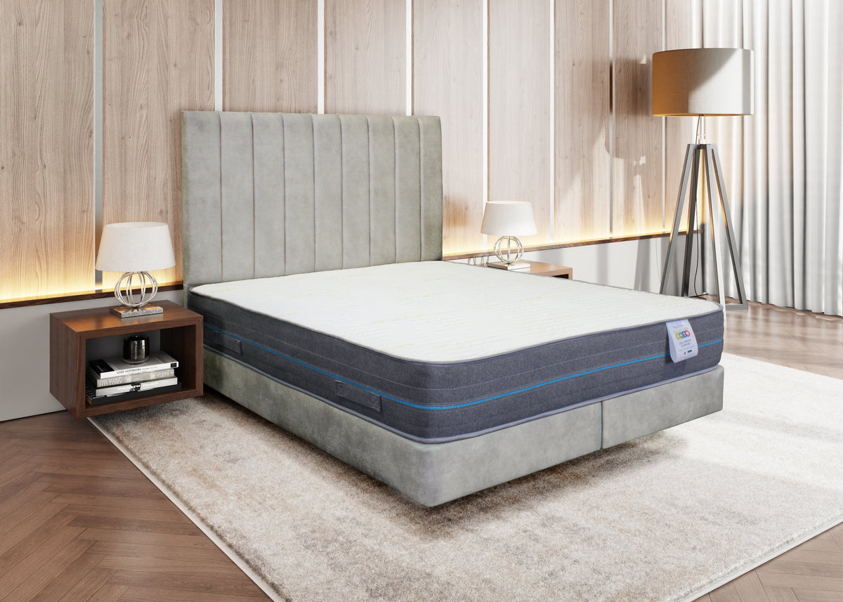 Gel Ortho Support Mattress, on an upholstered bed