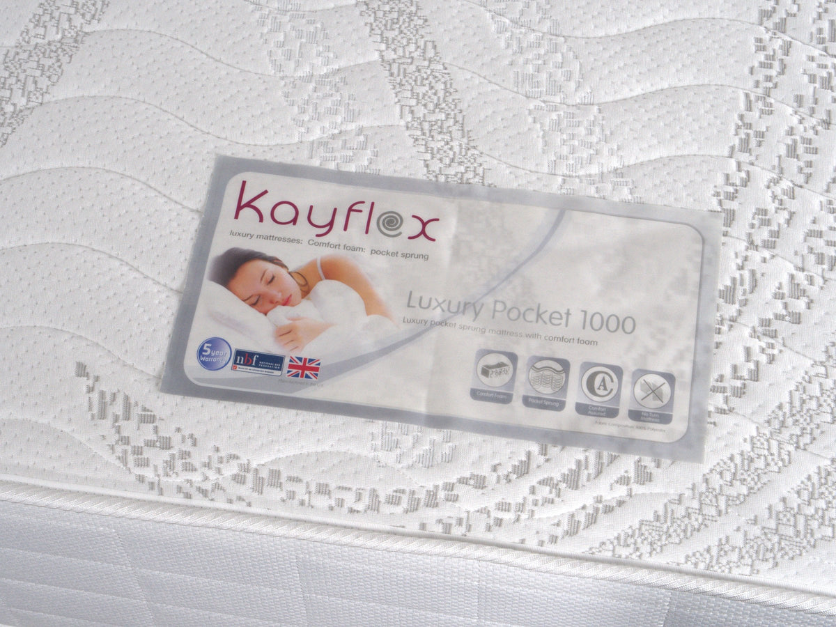 Luxury Pocket 1000 Mattress, label close-up