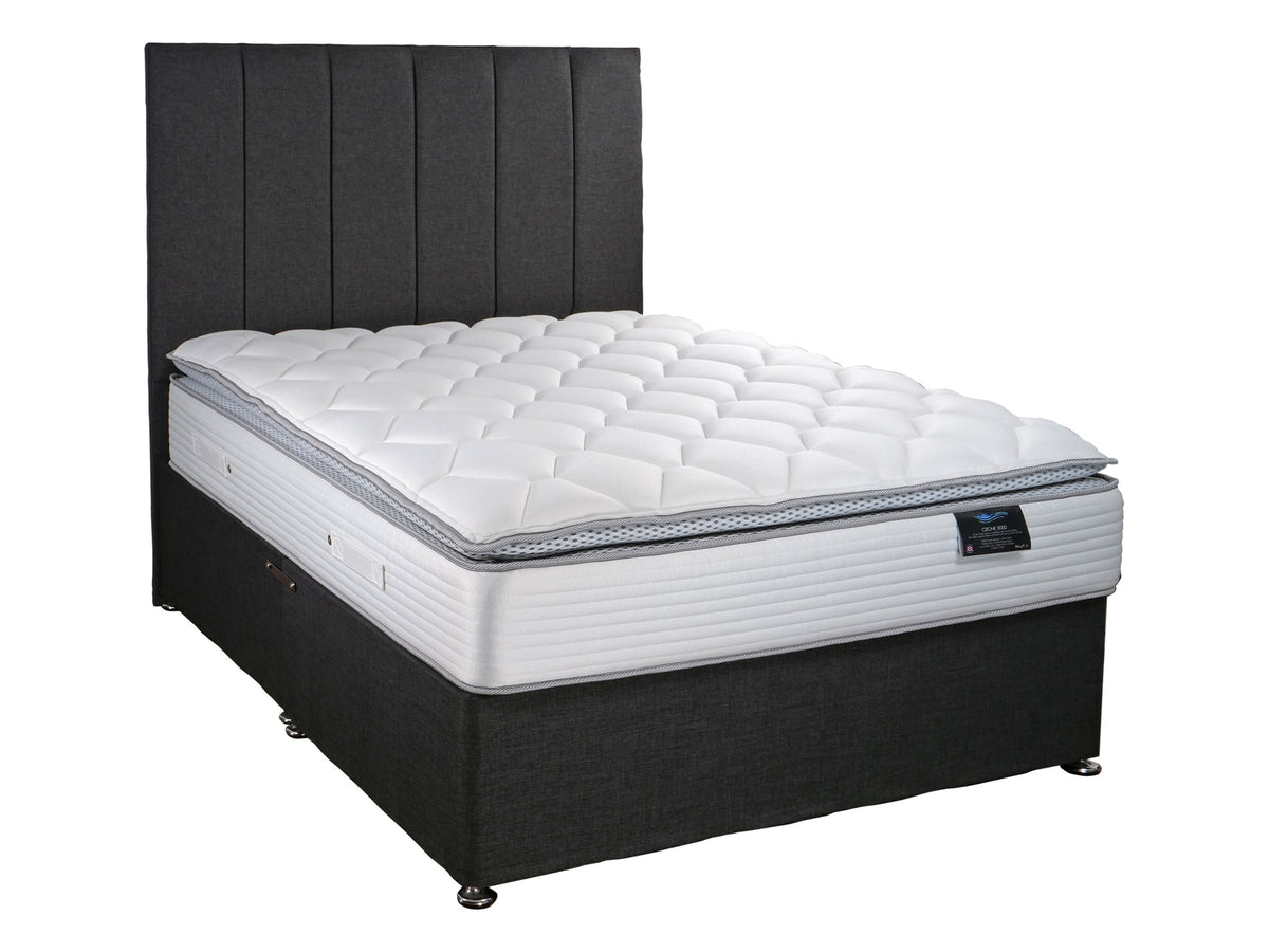 O-Zone 3000 Pillow Top Mattress, on a divan base