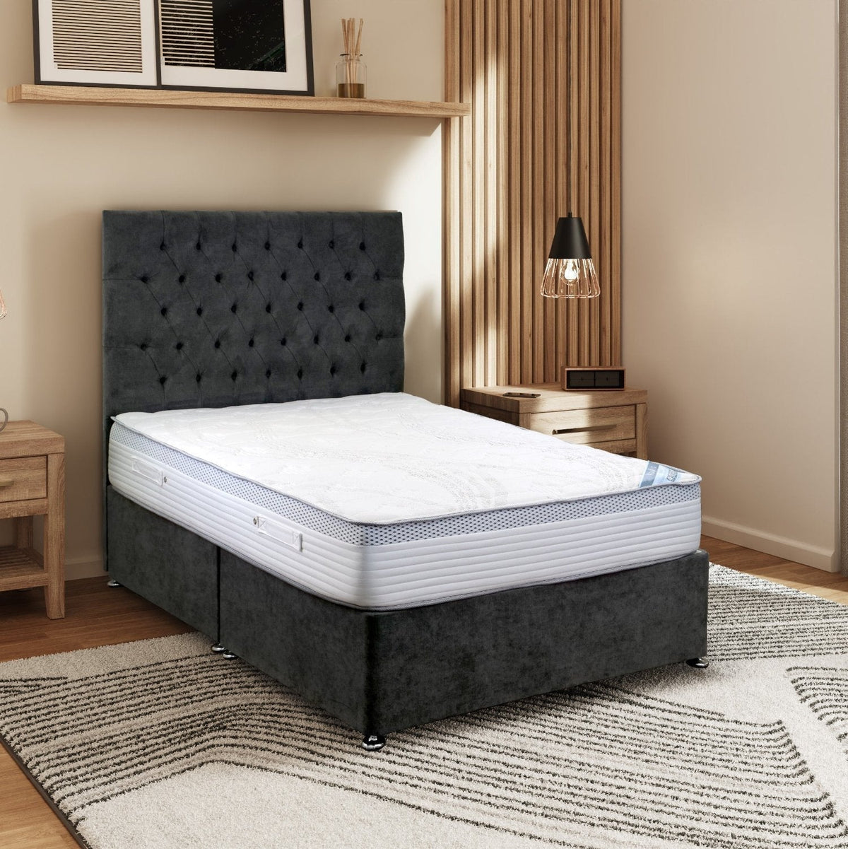 Sarabi Pocket Sprung Mattress, in a bedroom setting