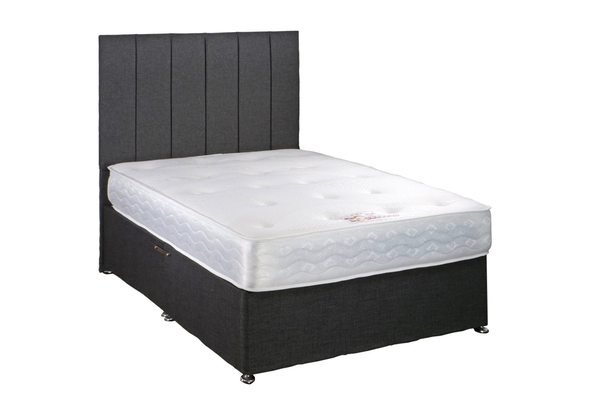 Windsor Open Coil Mattress, on a divan base